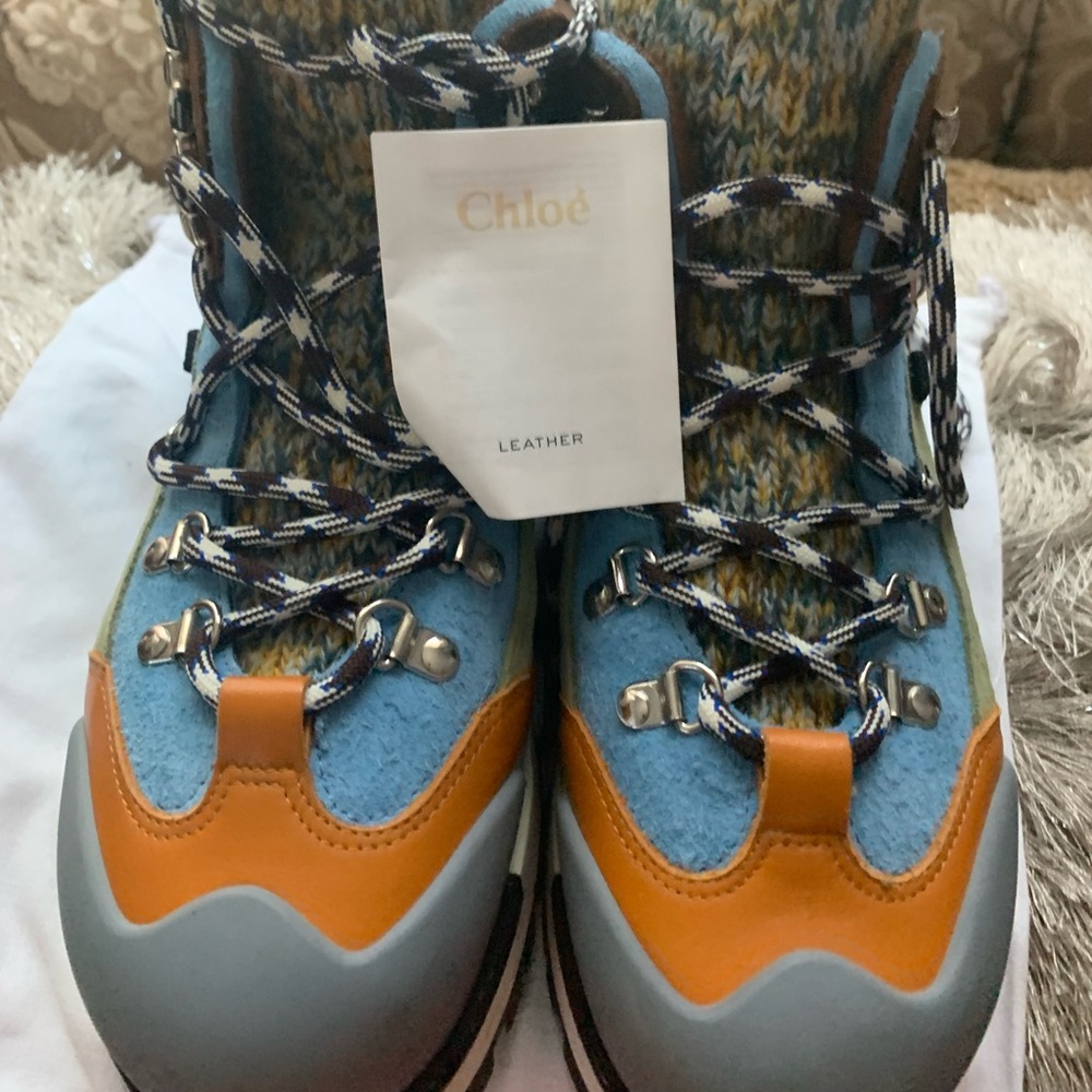 Chloé Black and Blue Sole Boots